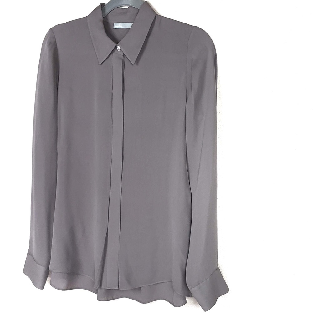 Vince. Collared Concealed Placket Button Up Shirt - image 4